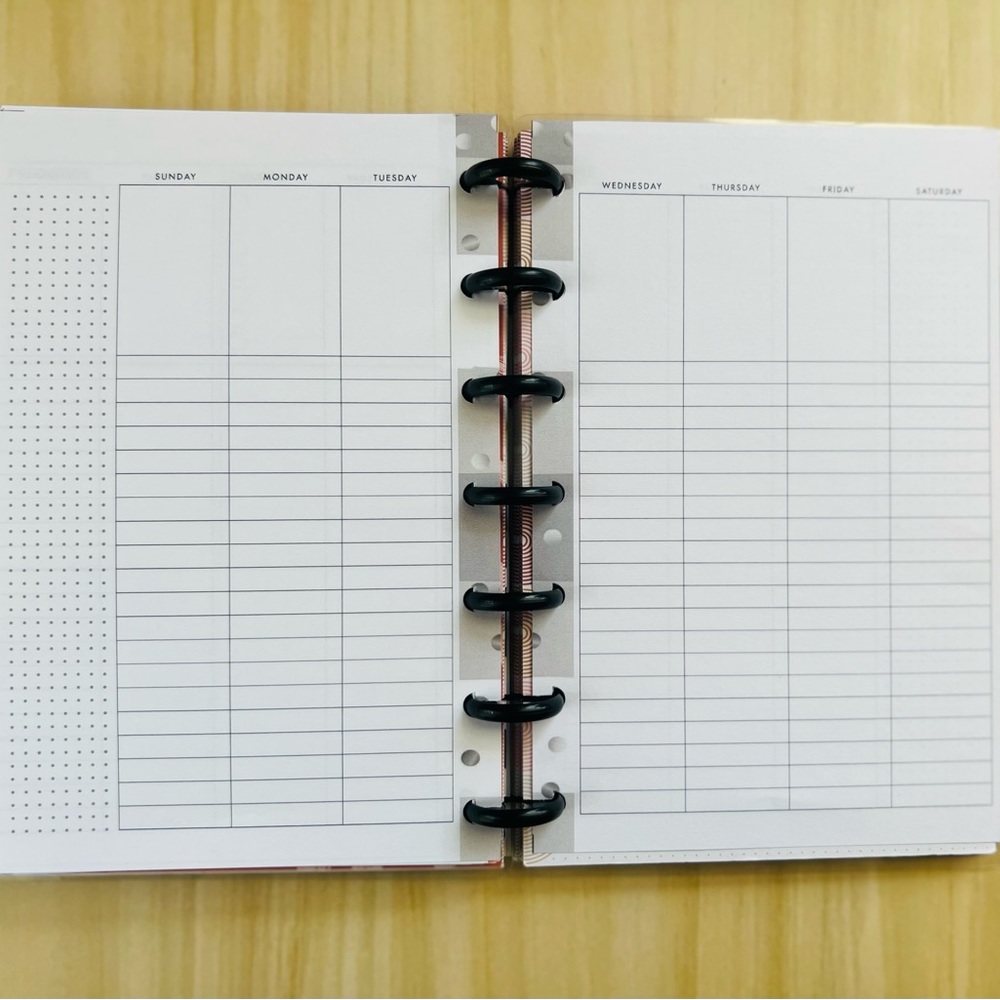 Happy planner mini size inserts weekly layout